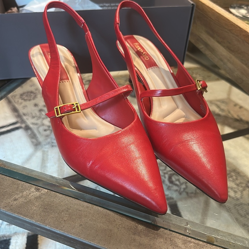 Franco Sarto Red Kitten Heel